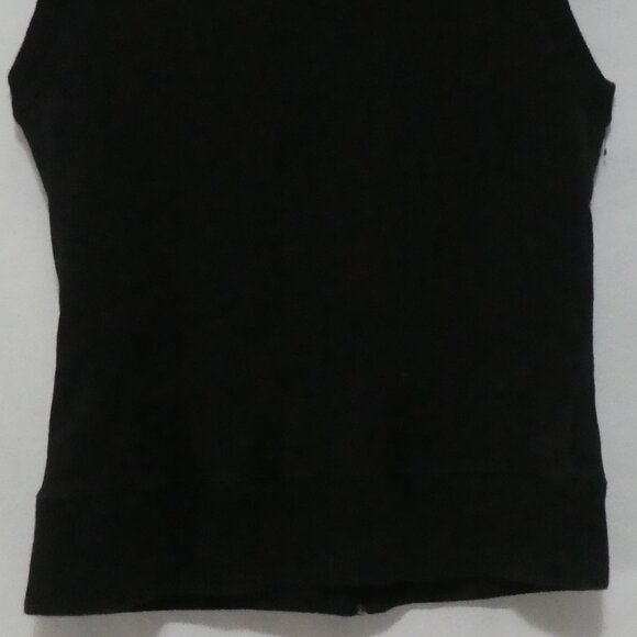 GROGGY | small | Black Sleeveless Zip-Up Sweatshirt Vest | Zip-Up Pockets - Picture 16 of 16